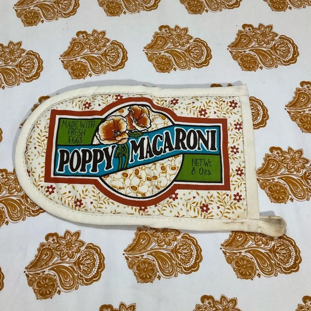 Vintage 1970s Cannon Potholder & Kitchen Mitt Dish Hand Towel Set Made in USA